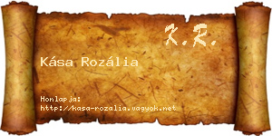 Kása Rozália névjegykártya