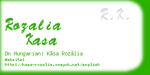rozalia kasa business card